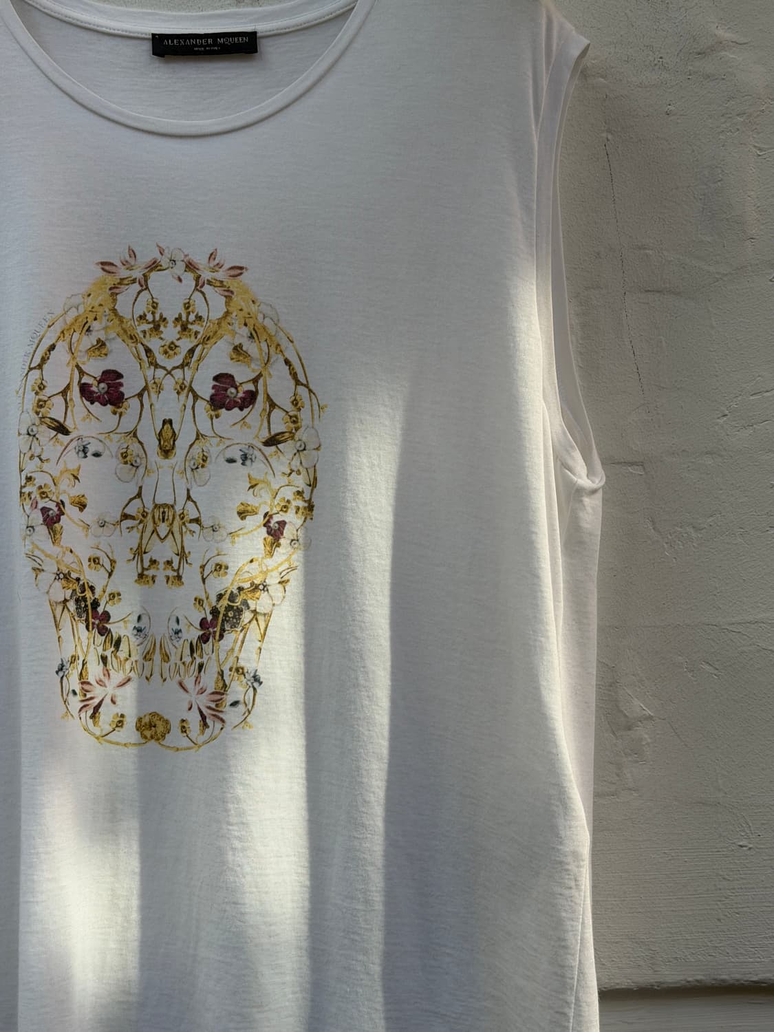 Alexander McQueen 플로럴 스컬 그래픽 민소매 탑 44 상품이미지3