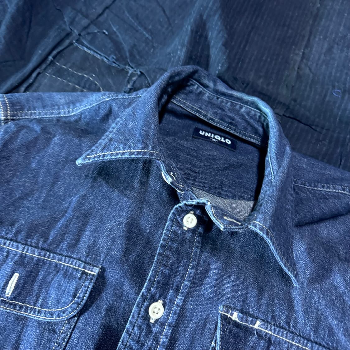 유니클로 재팬 데님 워크셔츠 M 상품이미지2