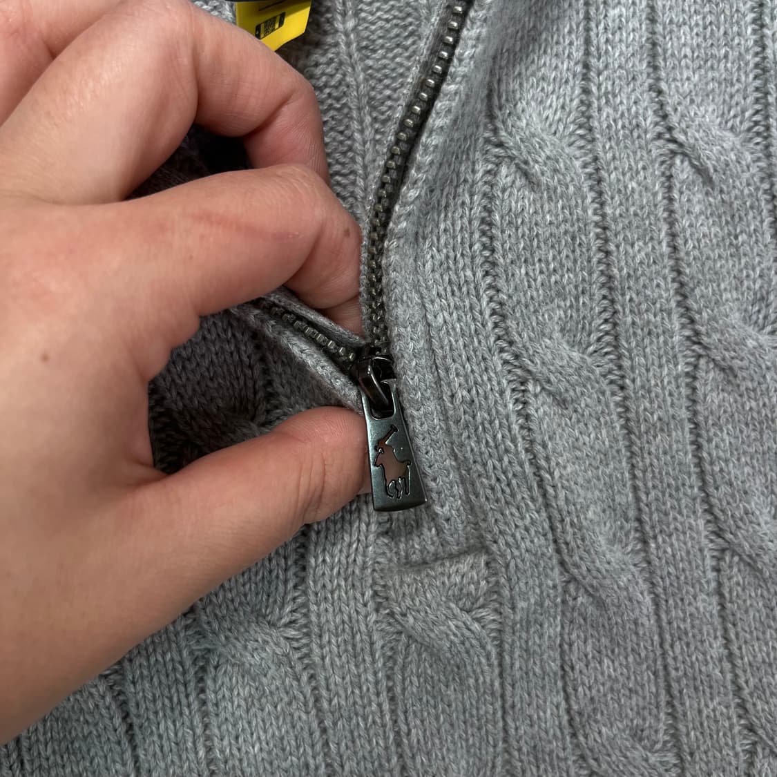 95 폴로랄프로렌 신형라벨 꽈배기 반집업 니트 상품이미지4