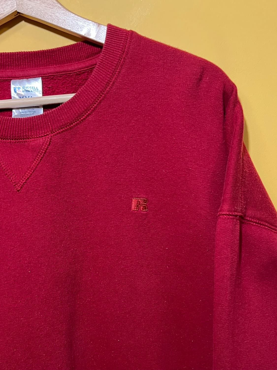 00s [XXL] 러셀 스웨트셔츠 맨투맨 버건디 상품이미지2