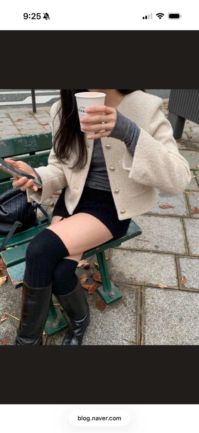 레이지샵 르망 트위드 자켓 아이보리 상품이미지3