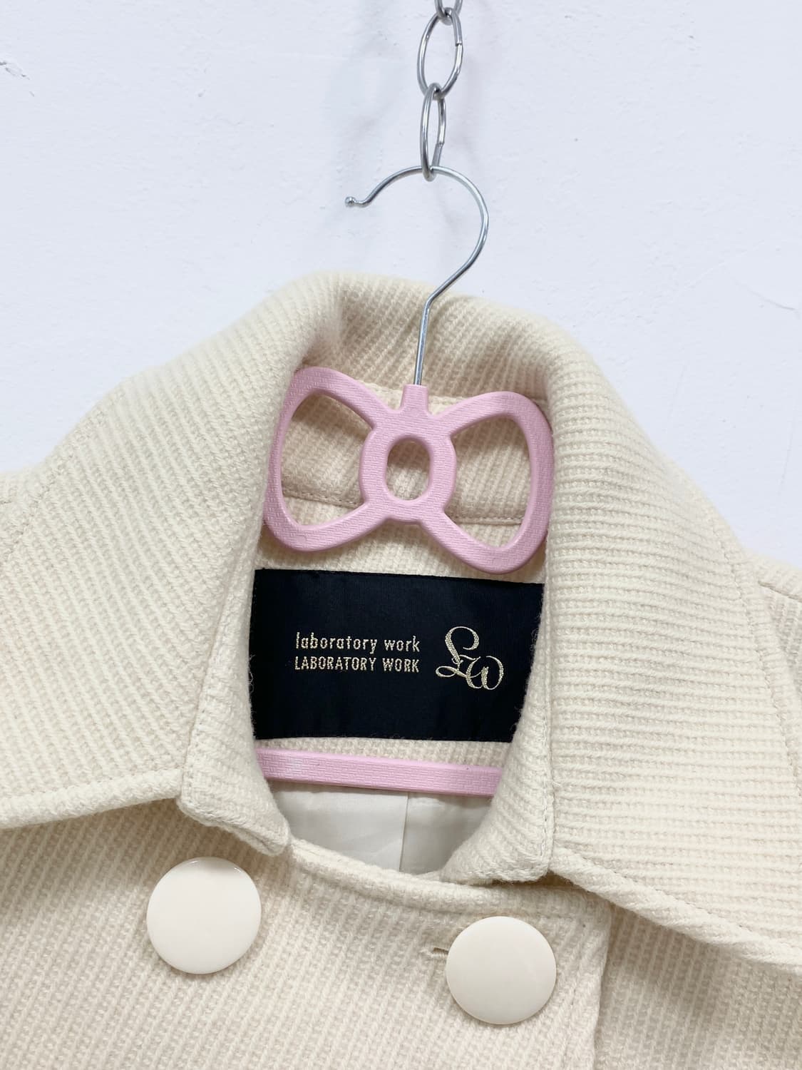 [LABORATORY] 아이보리 로걀 코리락쿠마 코트 상품이미지6