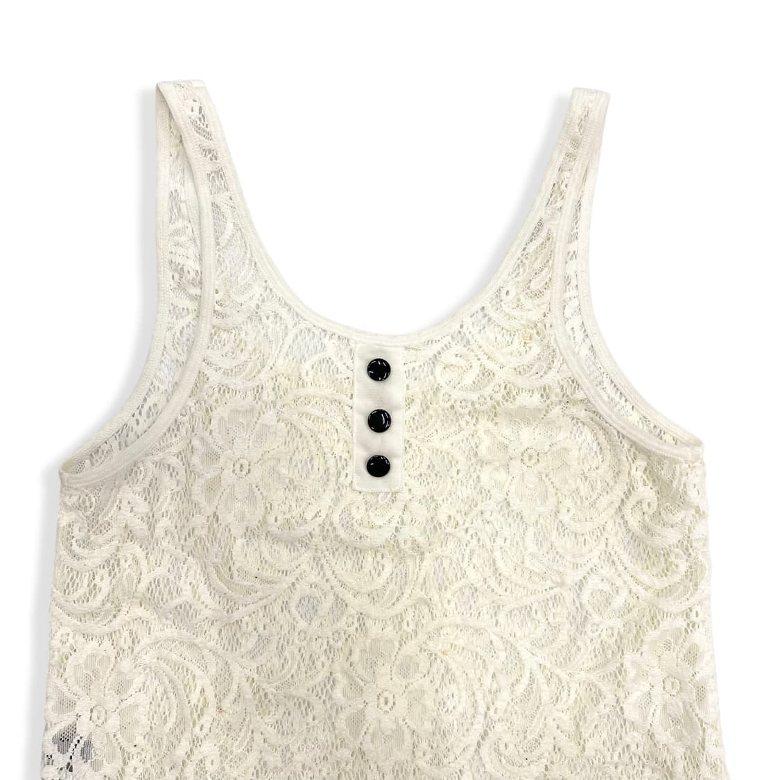 Flower Net Button Sleeveless Top 상품이미지4
