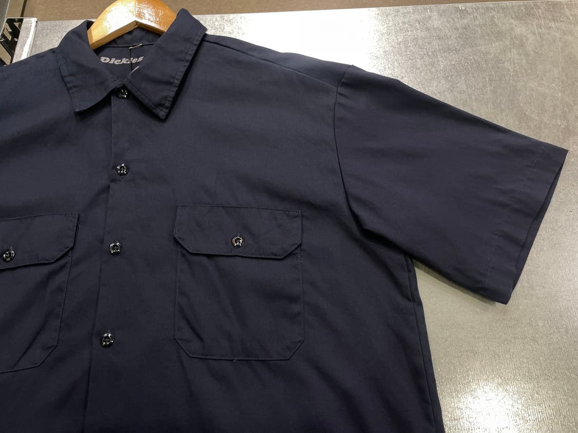 (L) Dickies 디키즈 반팔 워크 셔츠 네이비 상품이미지7