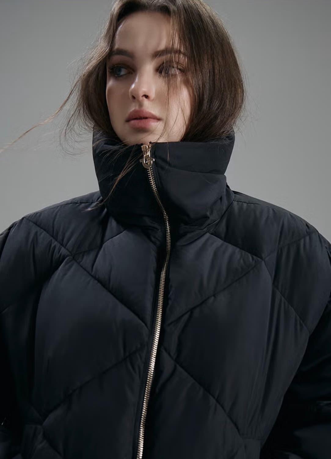 트루릴리전 우먼 빅카라 헤비 패딩 블랙 XL 105 상품이미지5