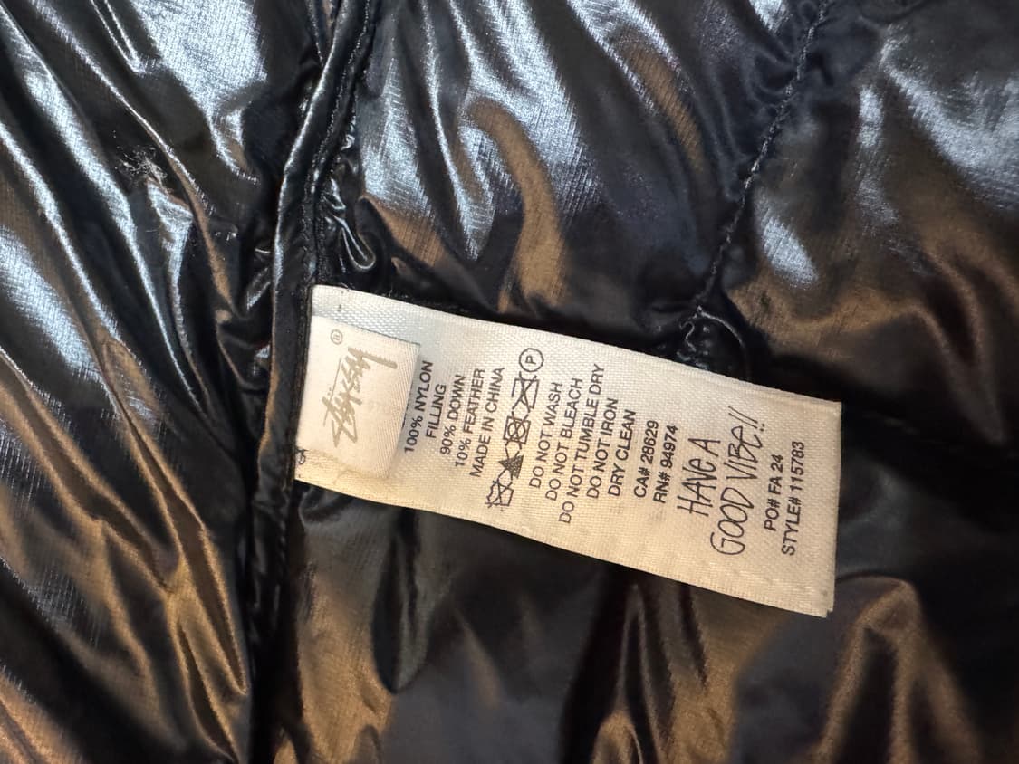 스투시 미드웨이트 후드 퍼퍼 블랙 패딩 S 115783 상품이미지8