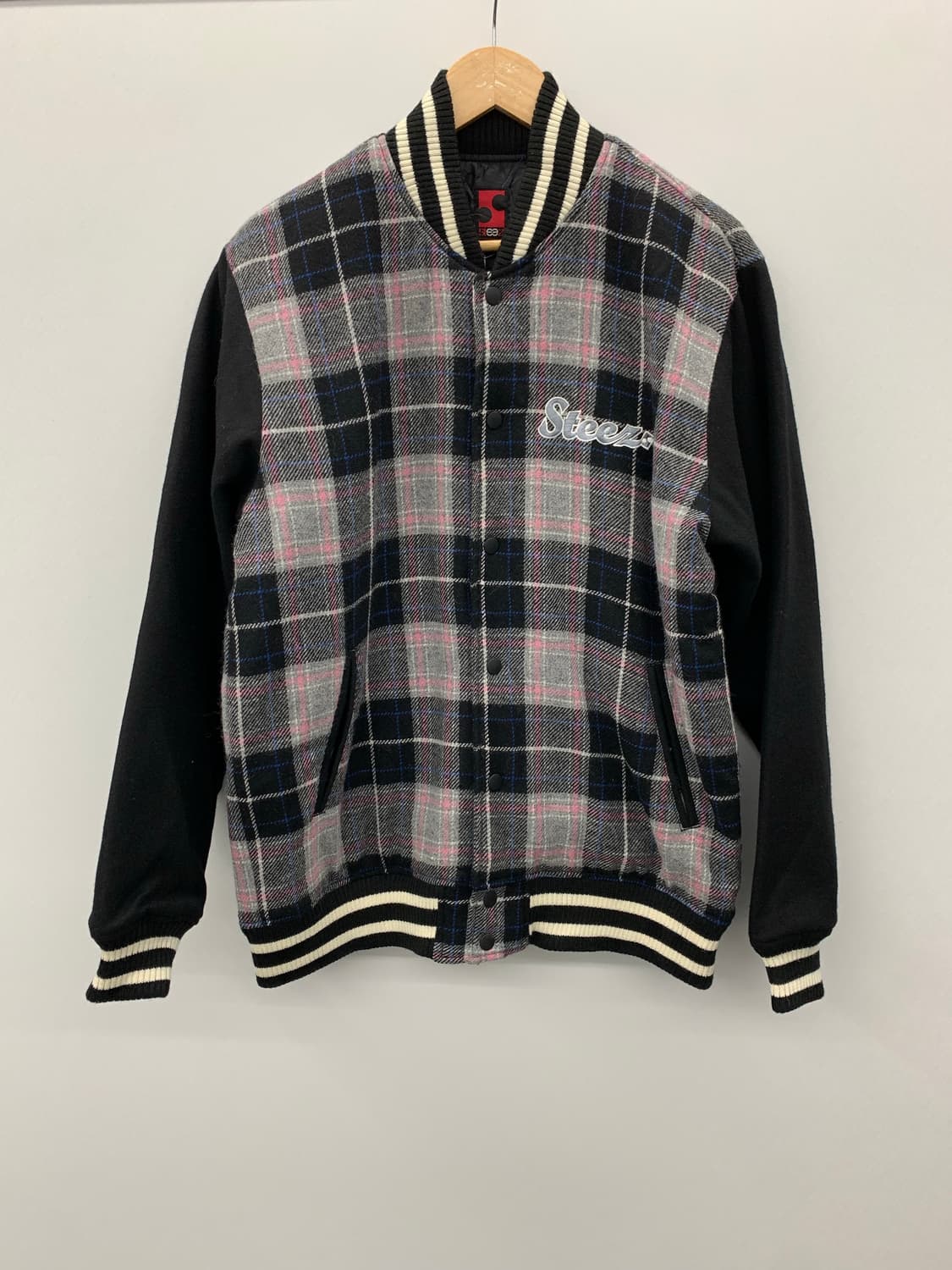 재패니즈 핑크 체크 스타디움 봄버 상품이미지5