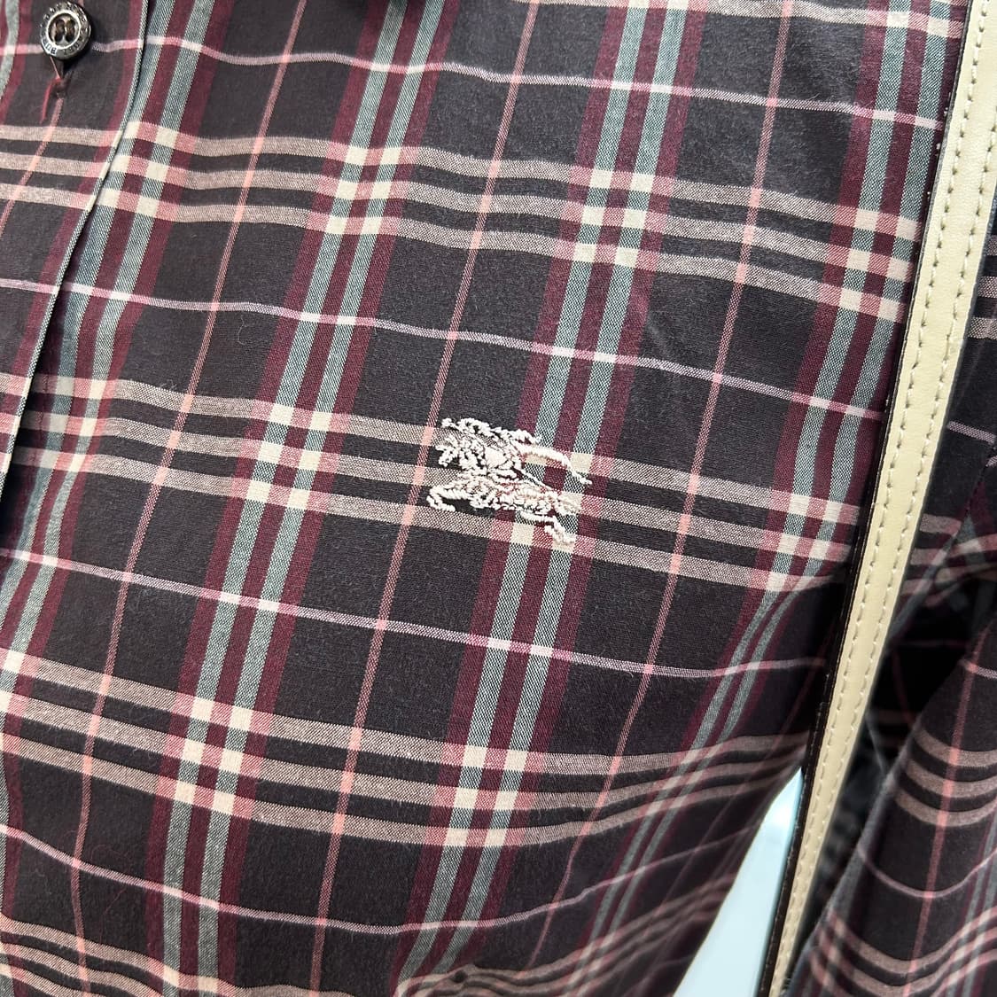 Burberry Logo Embroidered check Shirts 상품이미지4