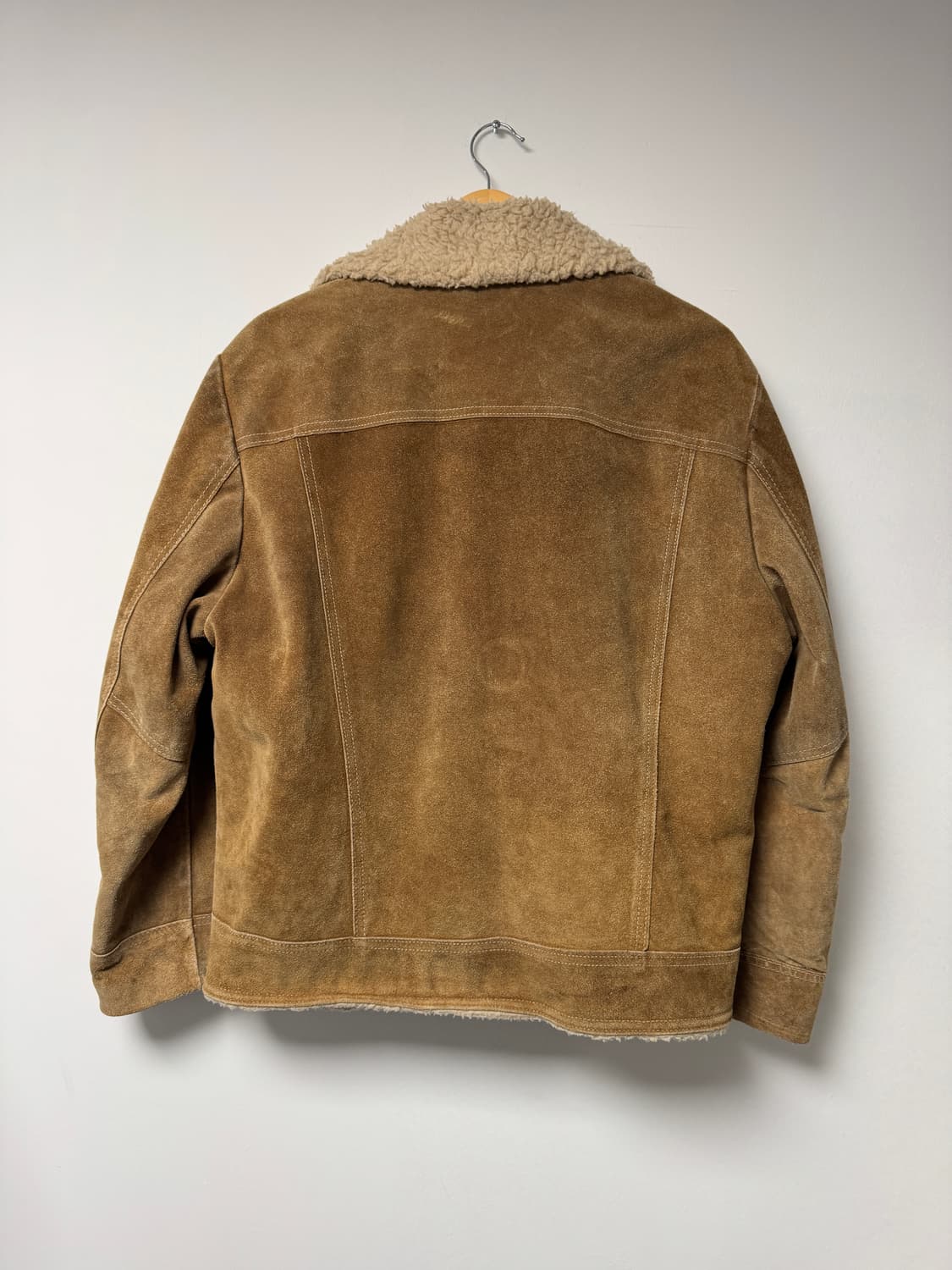 JC PENNEY 카우레더 쉐르파 자켓 빈티지 80s L 상품이미지5