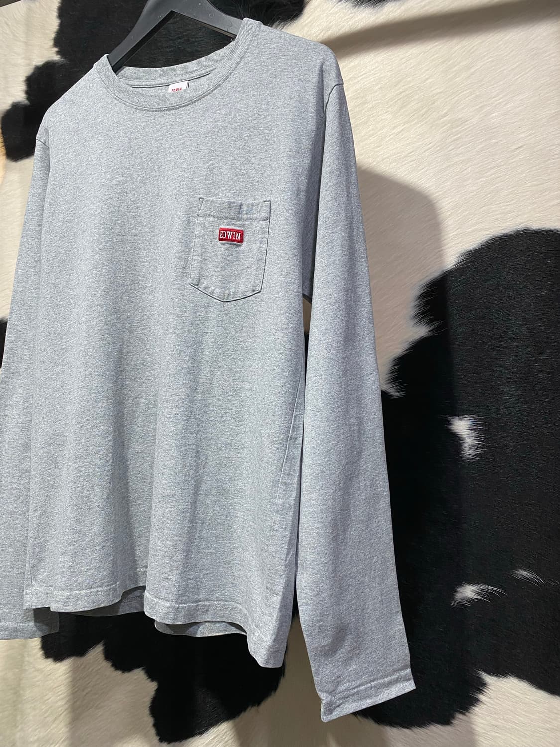 Edwin 로고 패치 그레이 롱슬리브 상품이미지4