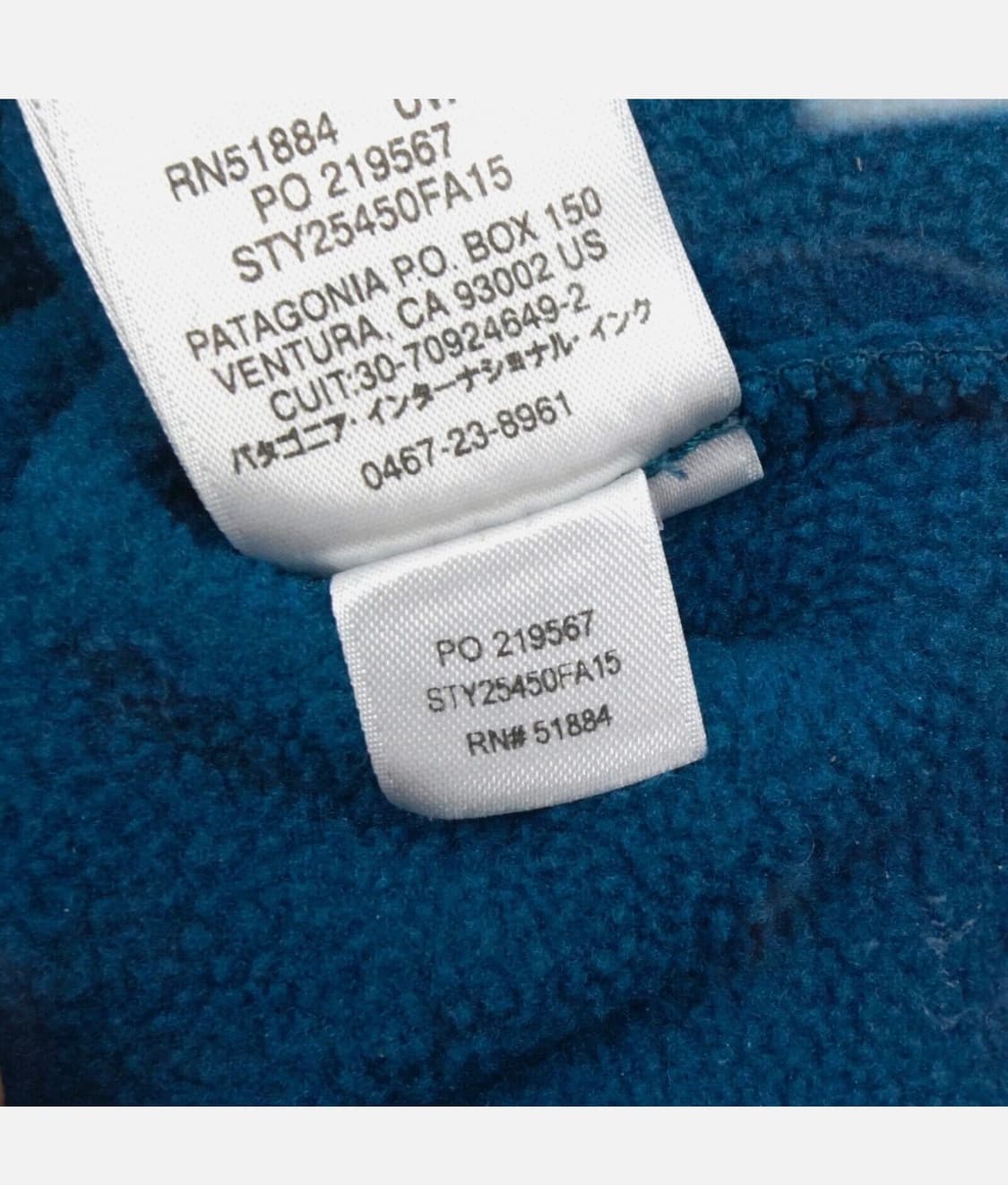 파타고니아 신칠라 스냅티 블루/옐로 멘즈xs 상품이미지7