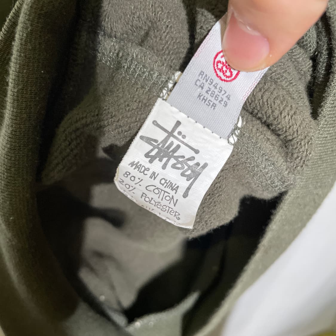 S-M)스투시 00s 카모 헤비 후드집업 상품이미지6