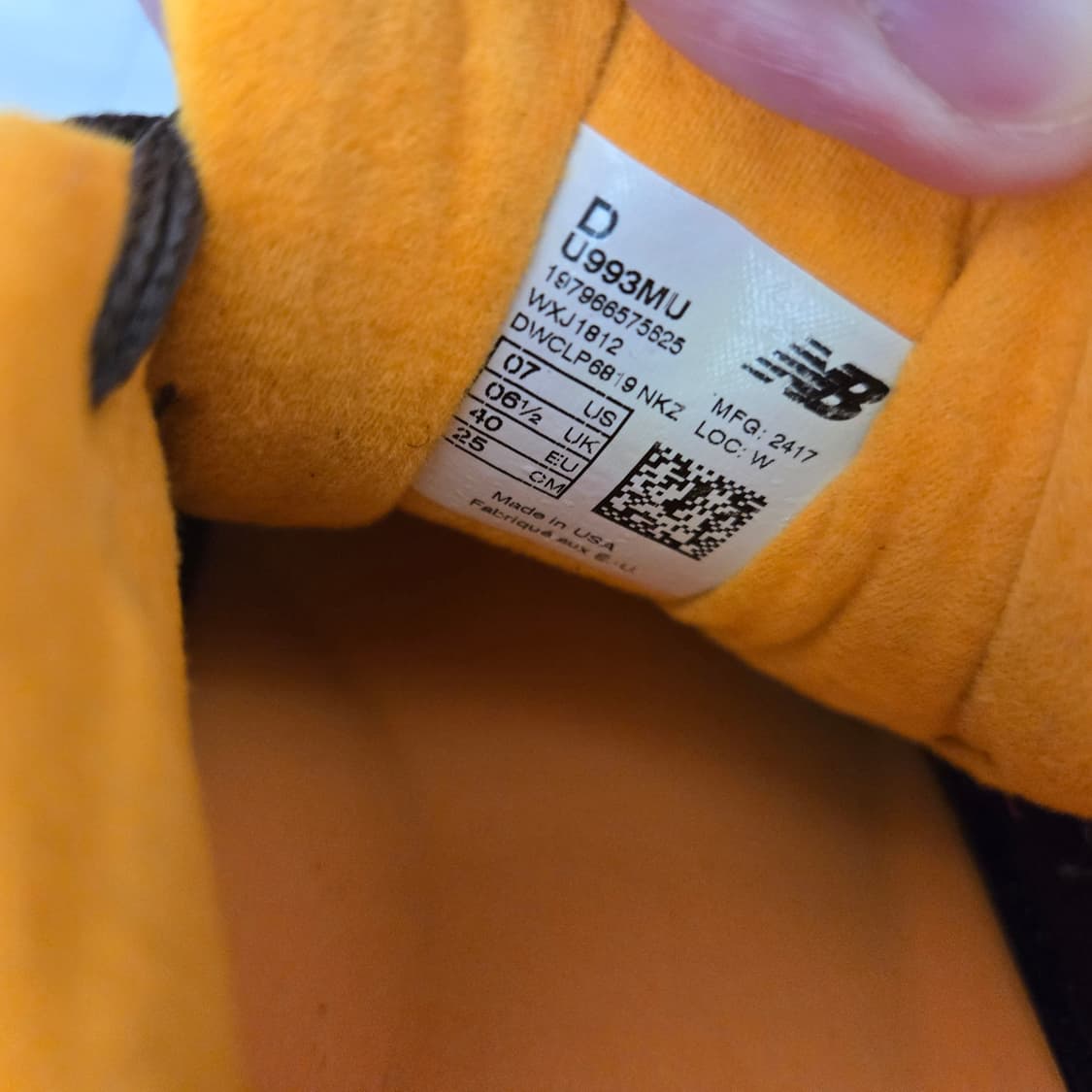 [250mm] 뉴발란스993 머쉬룸 미드나잇 바이올렛 U993MU 상품이미지3