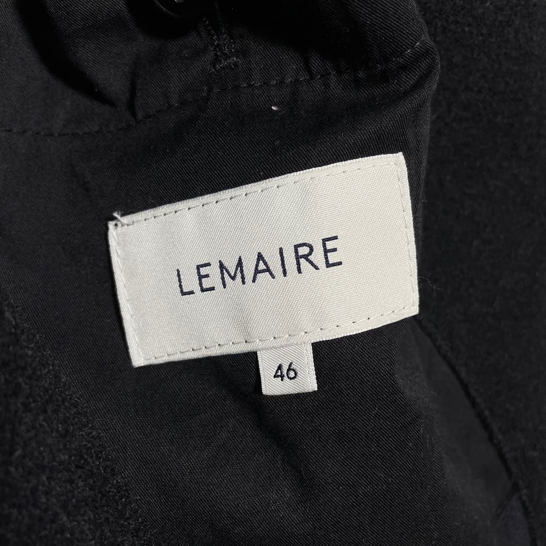르메르 LEMAIRE 블랙 울 더플 코트 상품이미지8