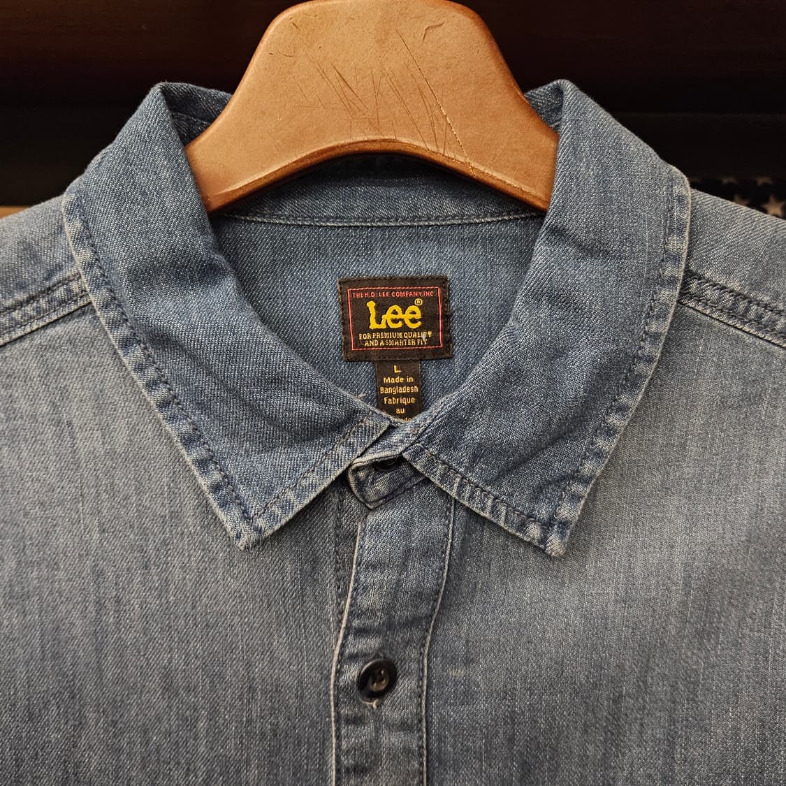 00s 리 블랙라벨 라이트 워시 데님 워크 셔츠 N1134 상품이미지7