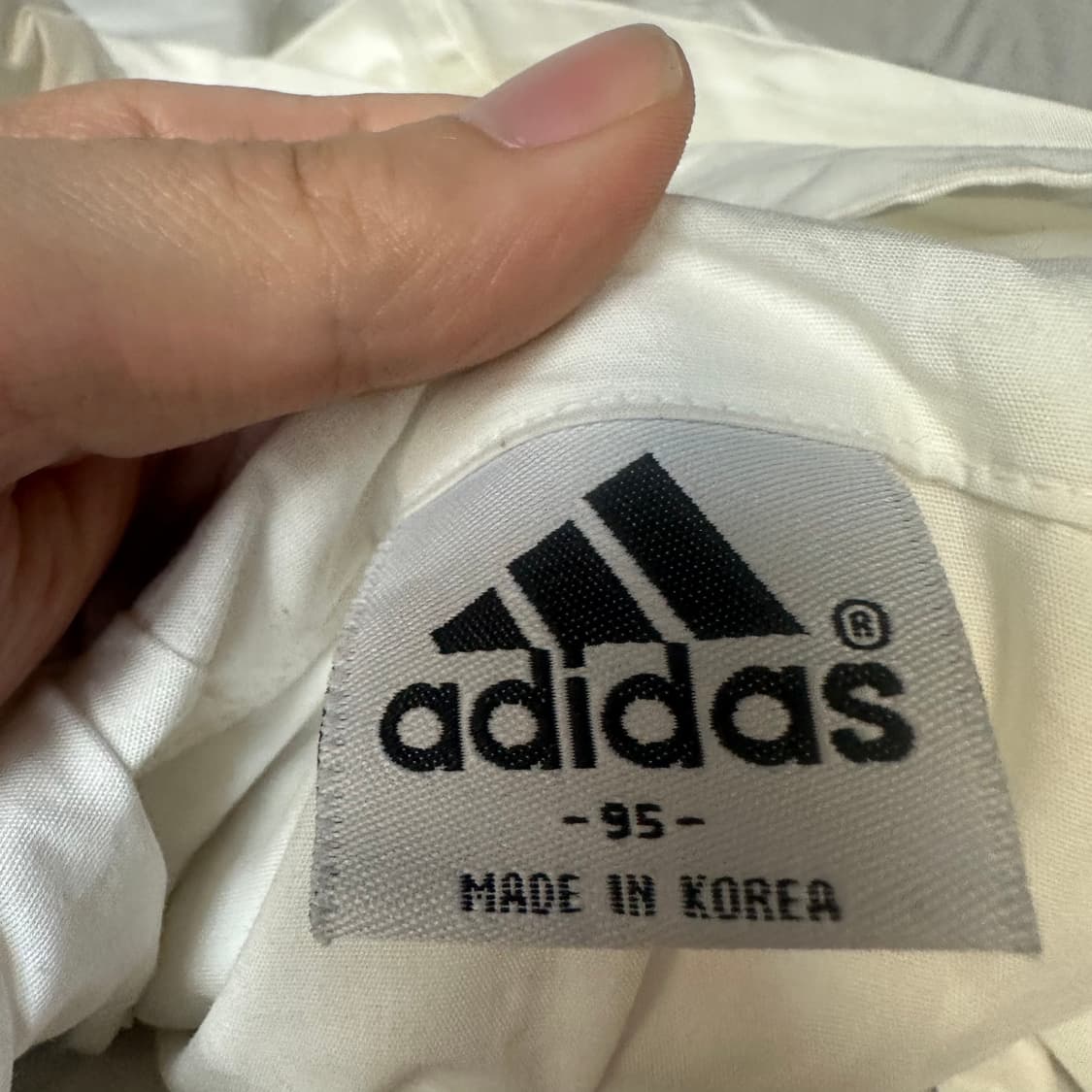 아디다스 00s 퍼포먼스로고 화이트후드바람막이 95 상품이미지3