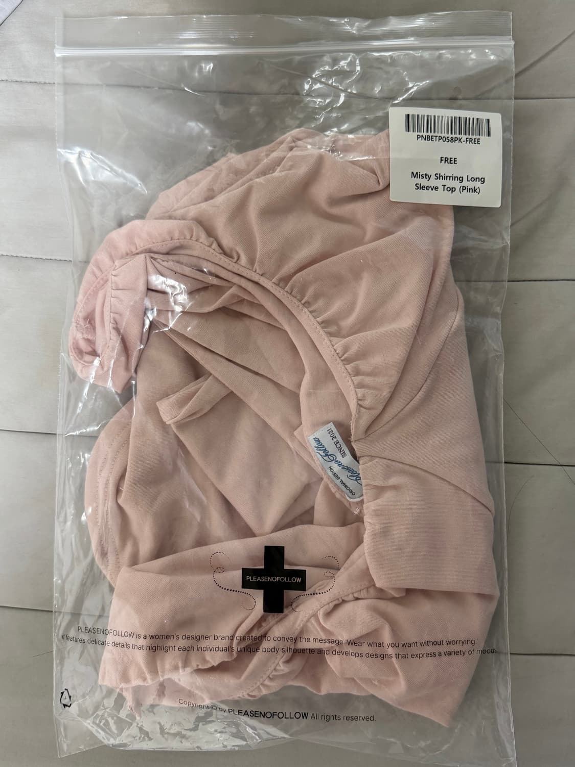 Pleasenofollow misty shrring long sleeve 상품이미지2