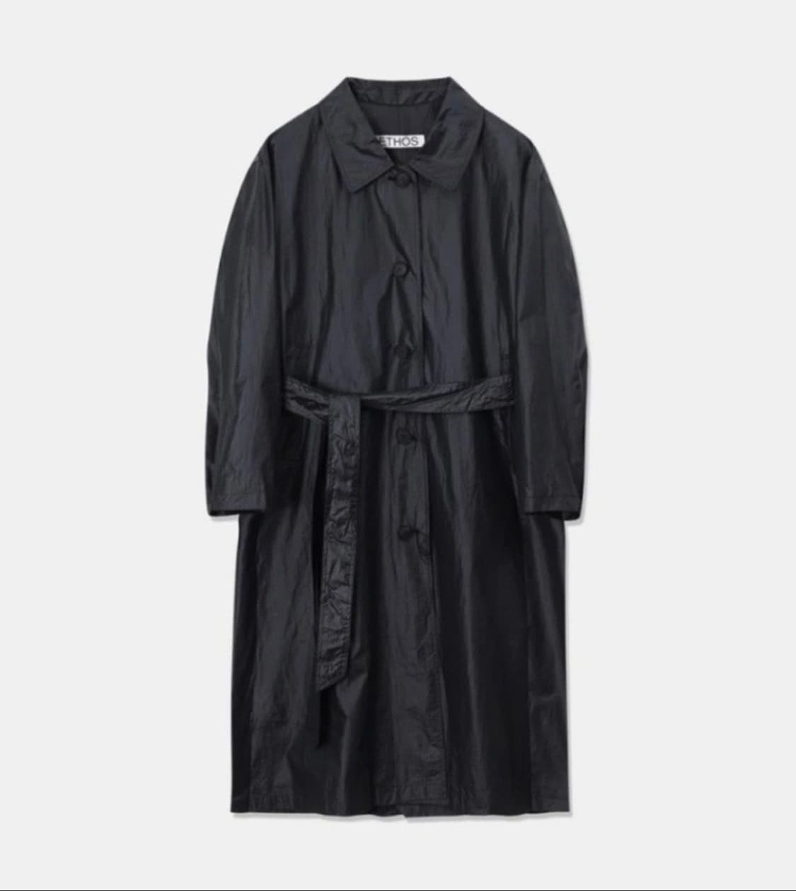 에토스 블랙 트렌치코트 상품이미지1