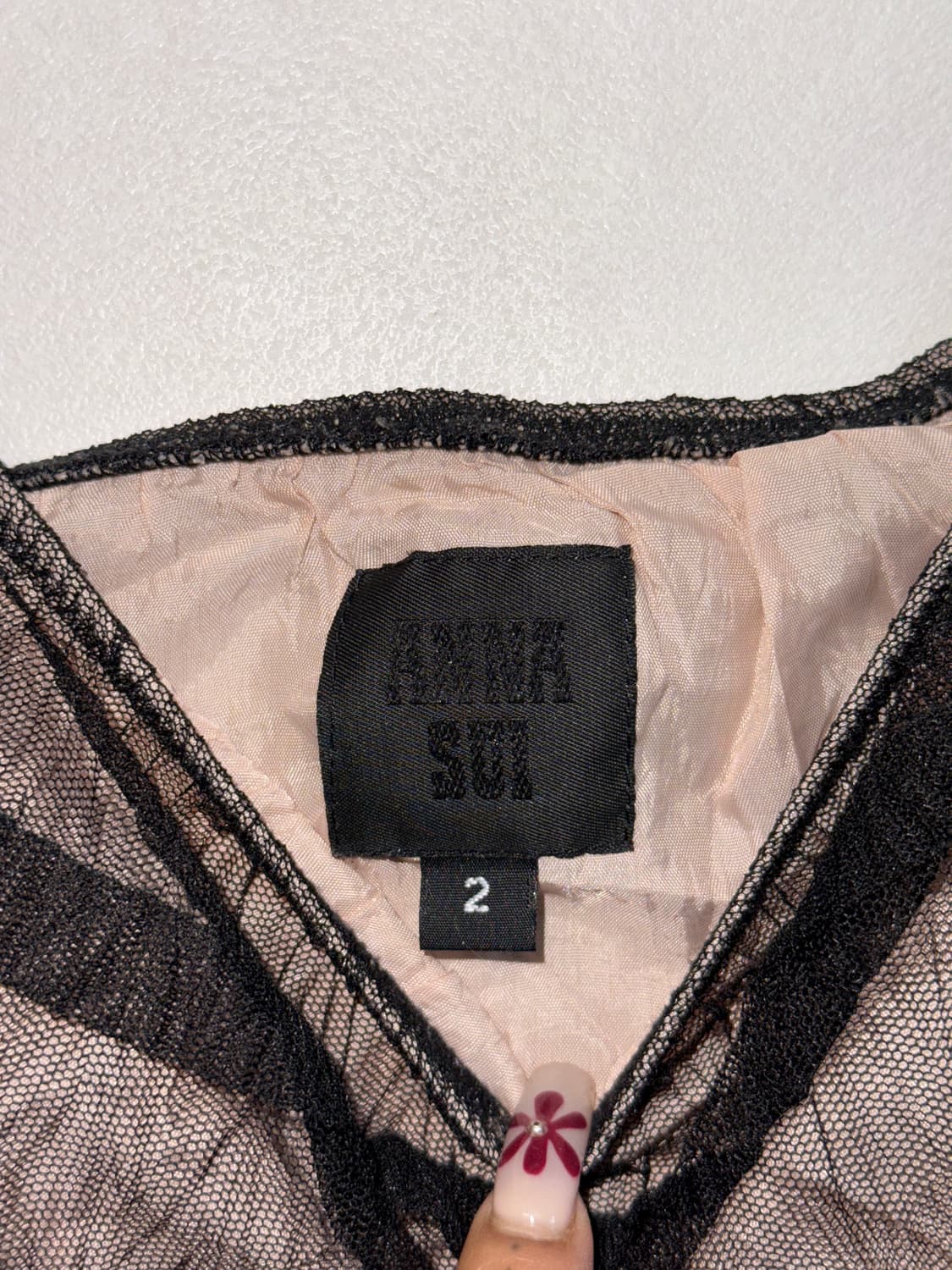 Anna Sui black pink mesh cancan skirt 상품이미지4