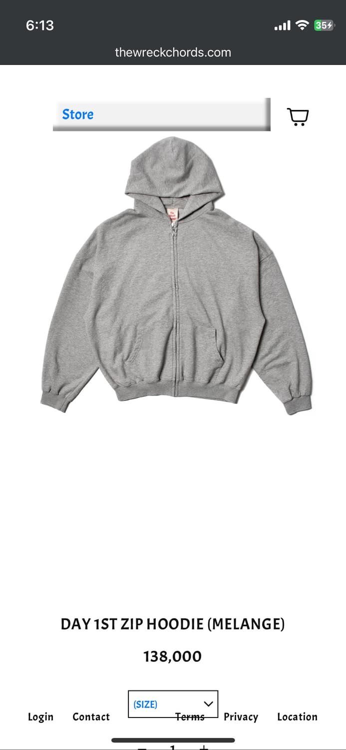 뤡코즈 데이 후드집업 3사이즈 판매 상품이미지1