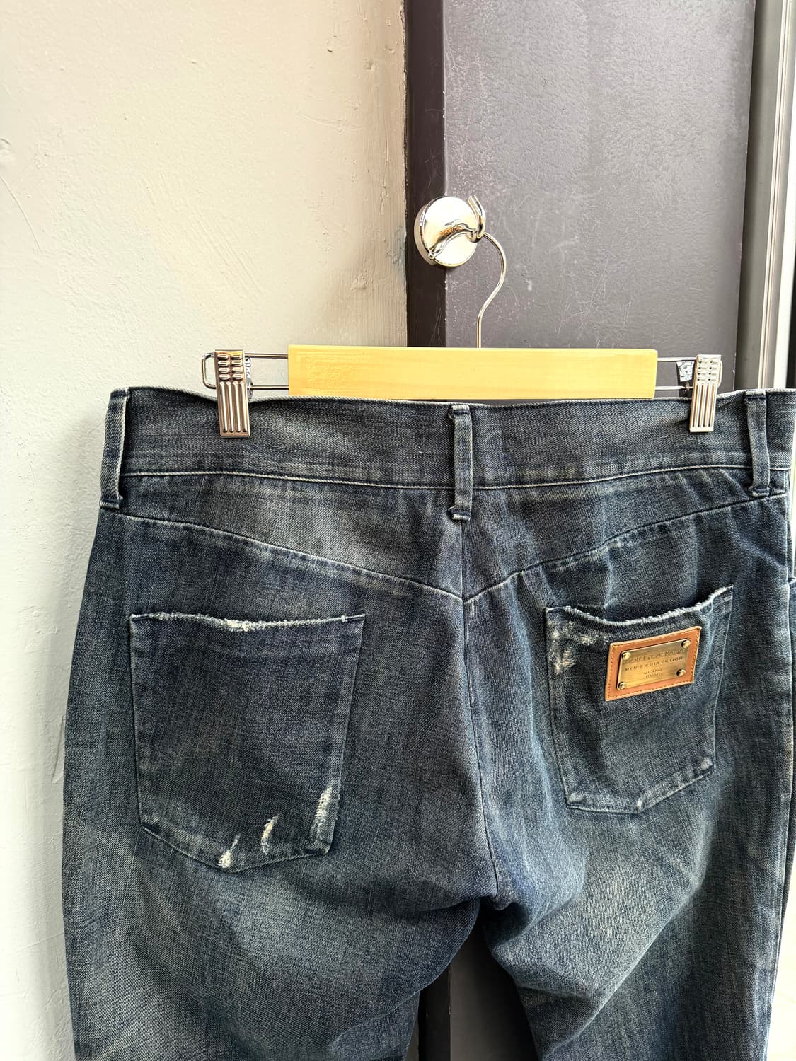 34/ 돌체앤가바나 맨즈 컬렉션 백패치 디스 9부 데님 팬츠 상품이미지7