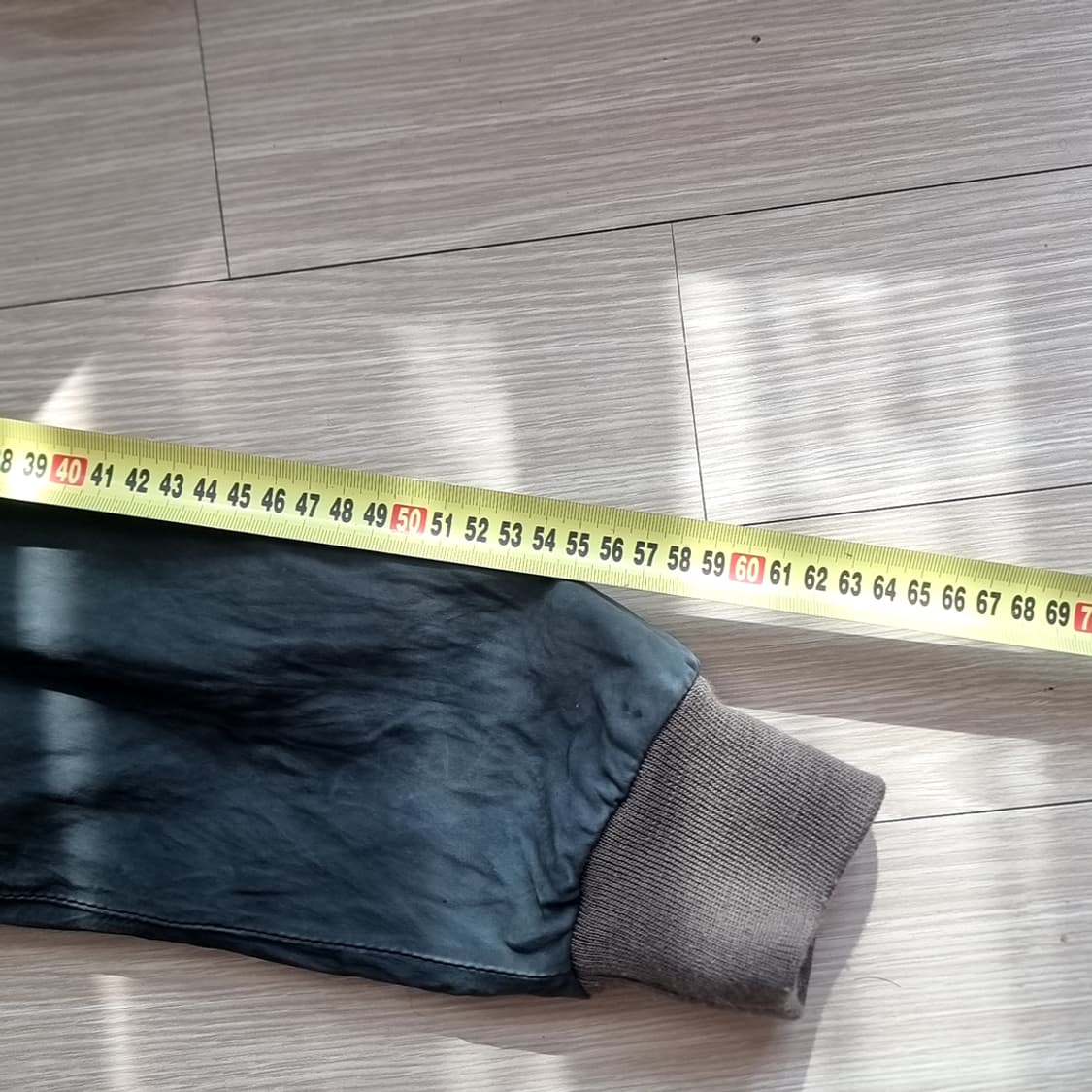 한국제 양가죽 빈티지 배색 가죽 봄버 자켓(100-105) 상품이미지8