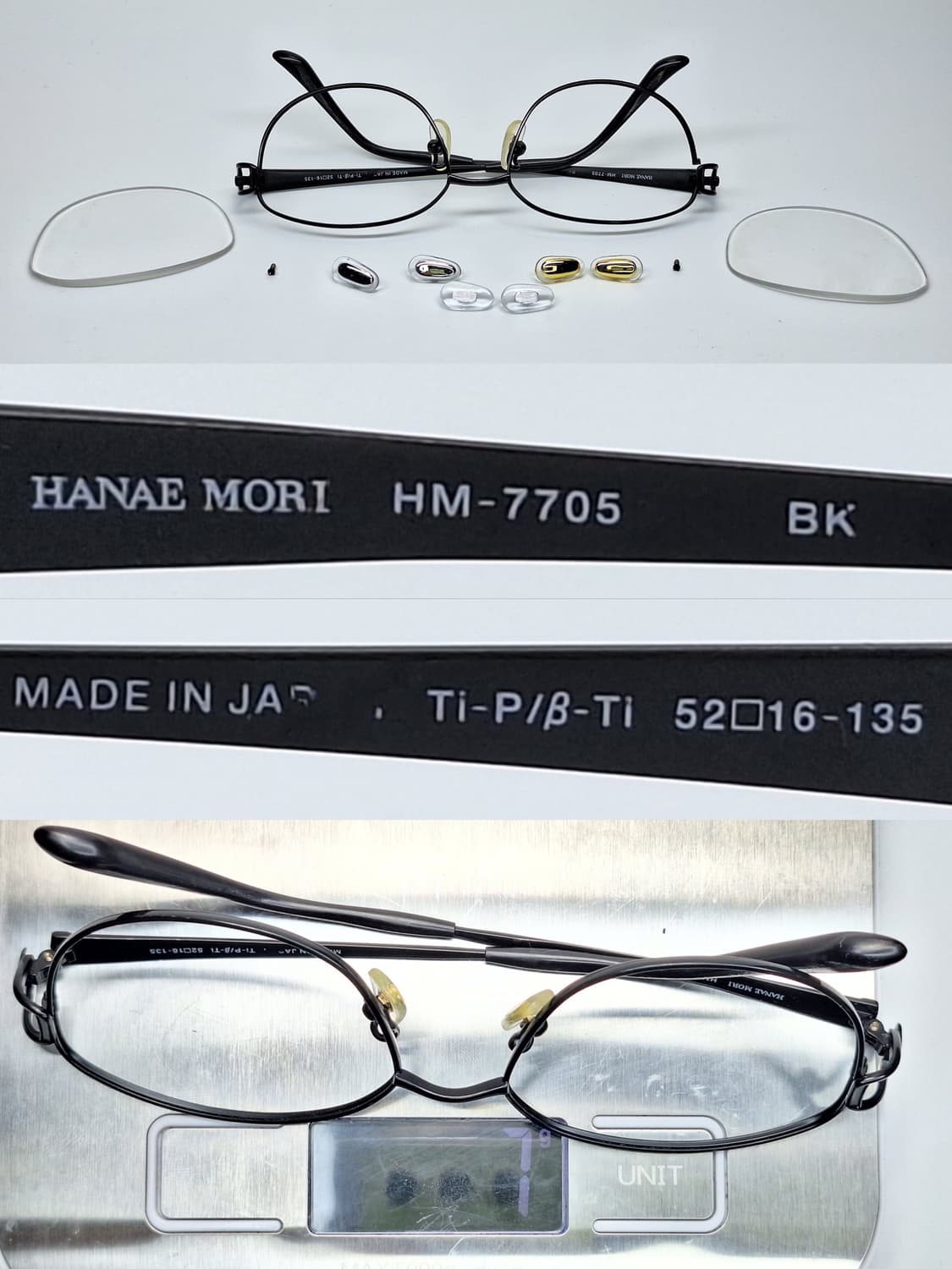 하나에 모리 HM-7705 꽃무늬 티타늄 안경테/일제 수입 패션 여성안경 상품이미지7