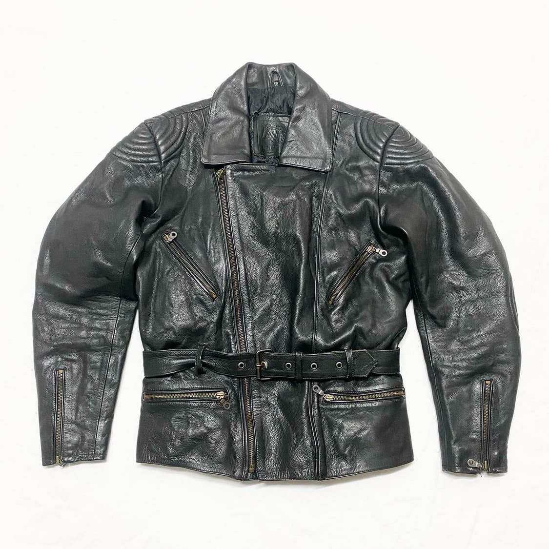 LOUIS - 소가죽 바이커 자켓 상품이미지1