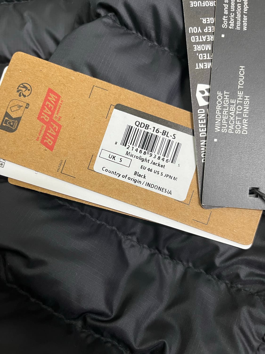 Rab 랩 마이크로자켓 블랙 s 경량패딩 상품이미지5