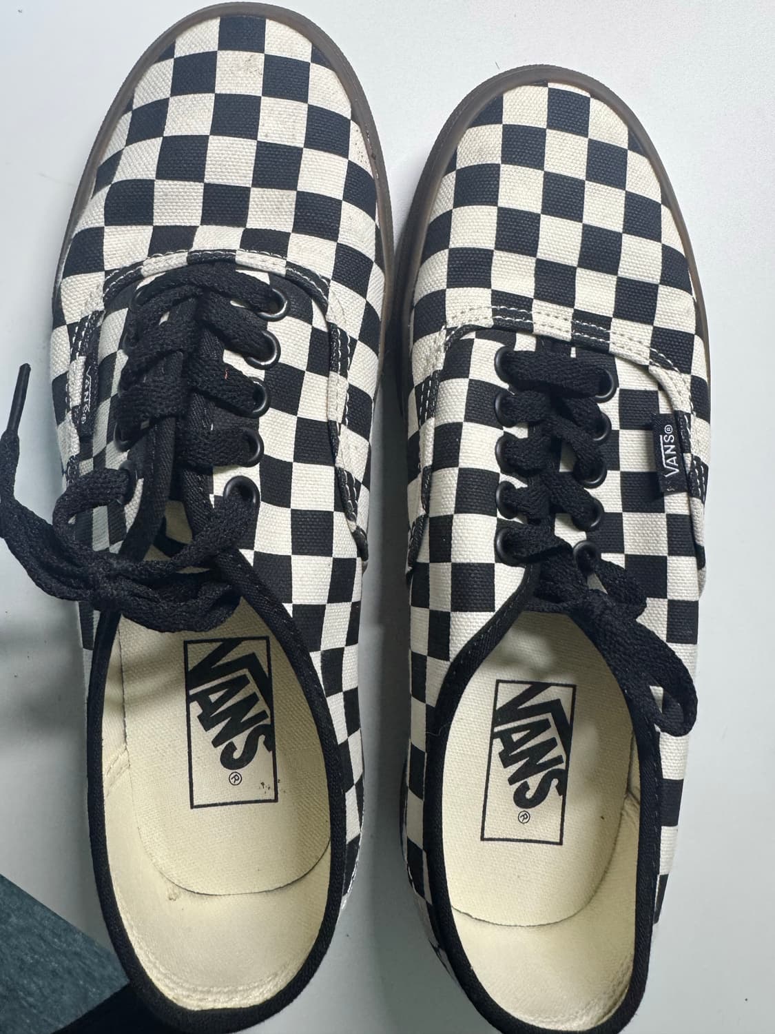 반스 어센틱 체커보드 블랙 화이트 검 245 상품이미지2