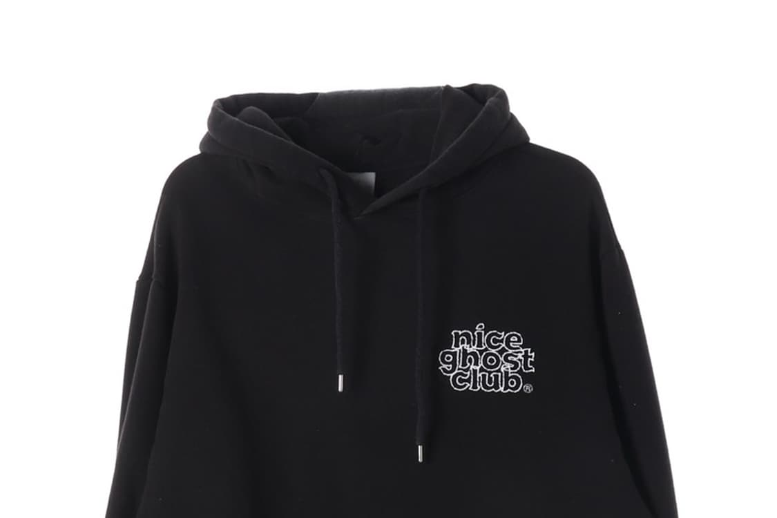 나이스고스트클럽 블랙 로고 후드티 S 상품이미지3