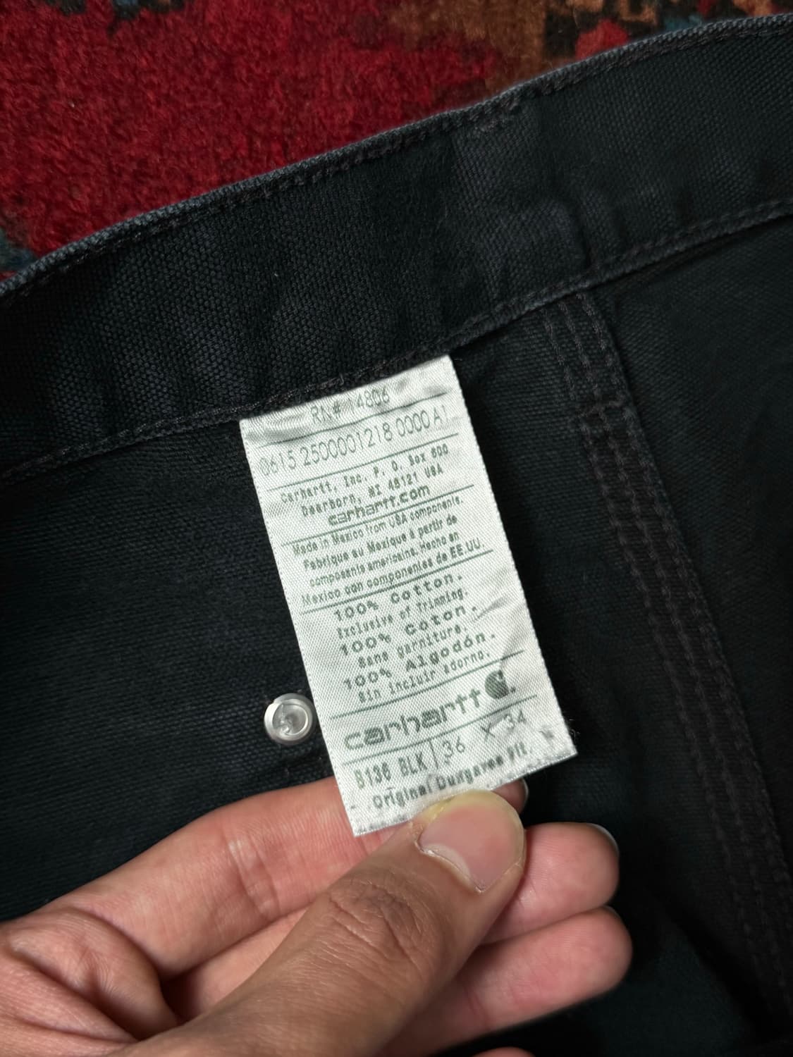 OG 칼하트 B136 더블니 블랙 칼하트 썩블니 카펜터 상품이미지9