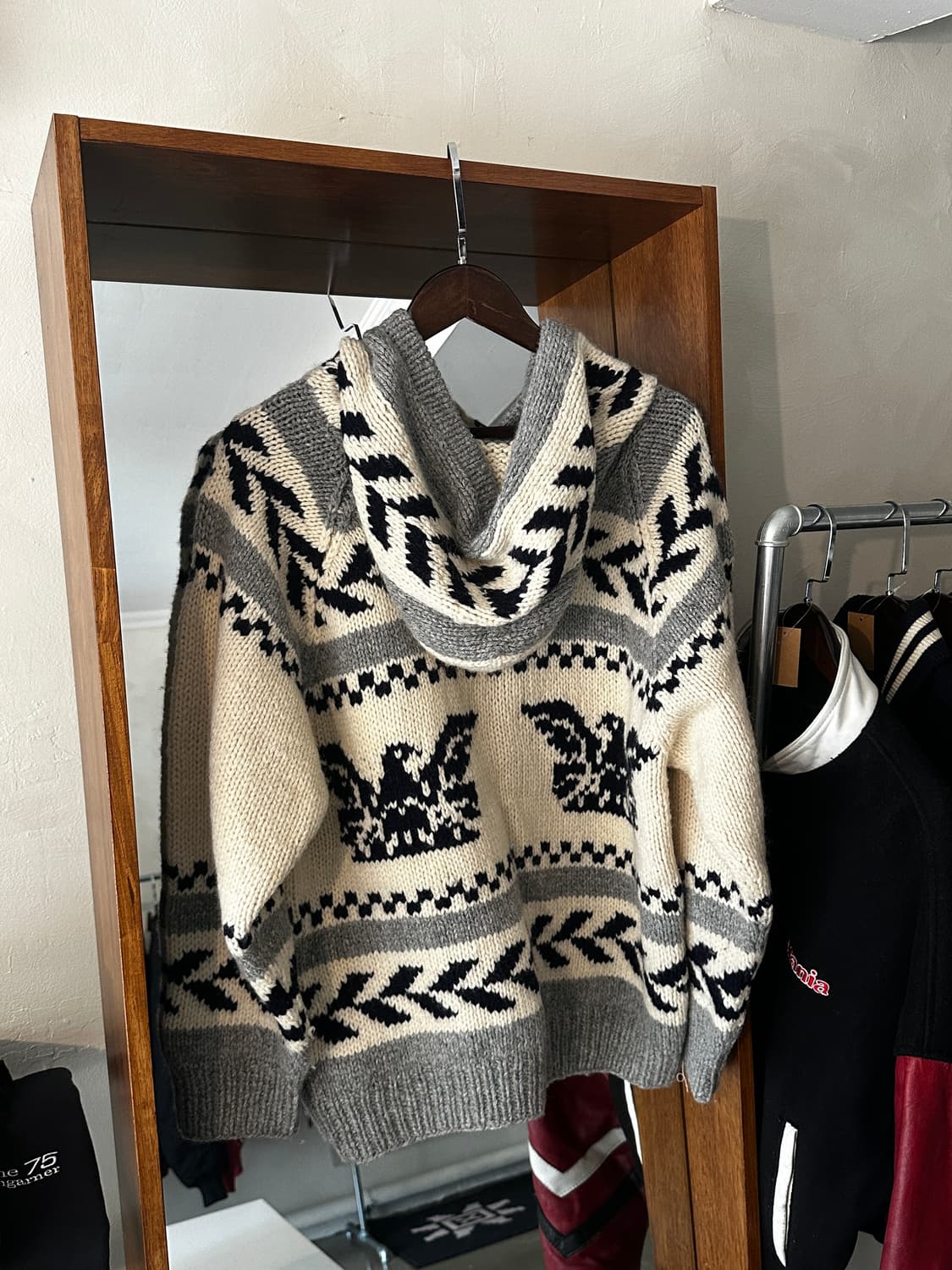 코위찬 니트 후드 집업 상품이미지2