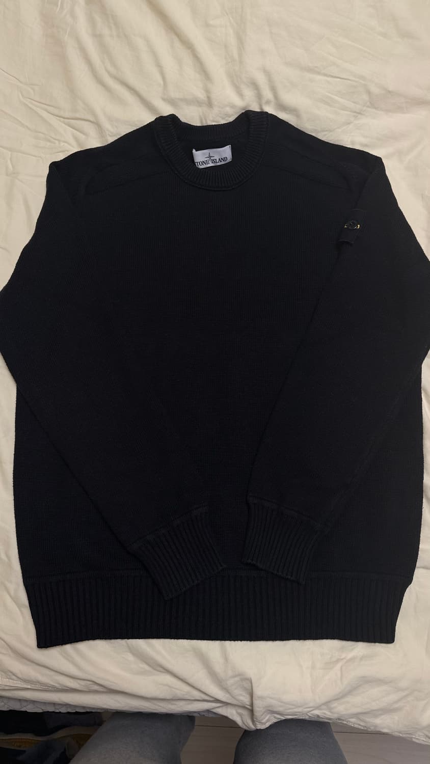 스톤아일랜드 블랙 니트 스웨터 미듐 완전깨끗함 상품이미지1