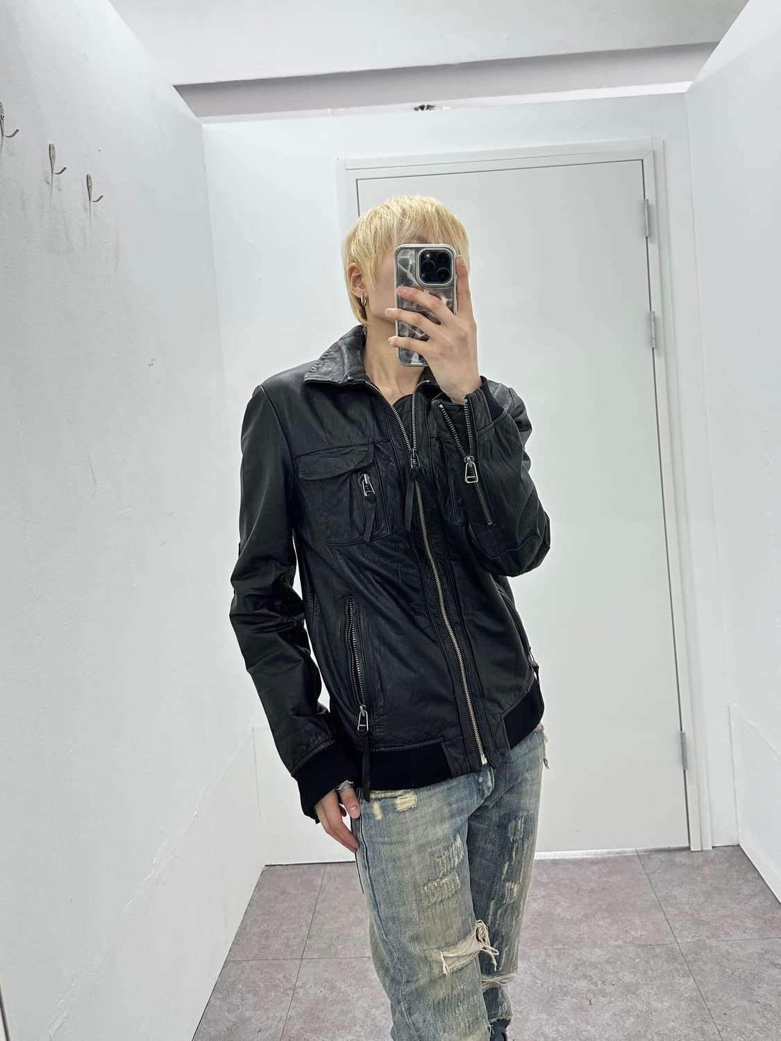 Lepieton Ribbed Lambskin Leather Jacket  상품이미지6