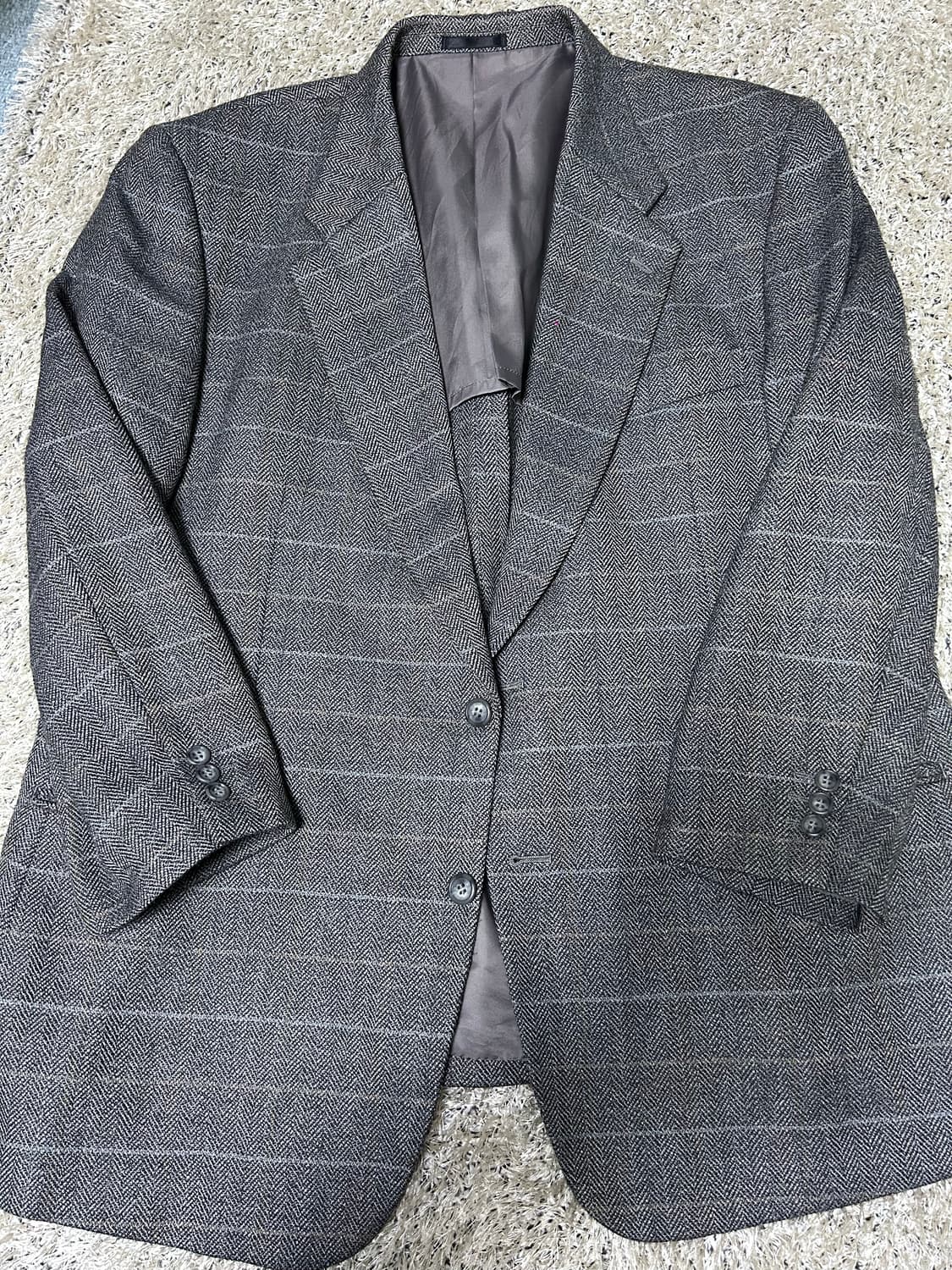 울 체크 블레이저 사이즈 105~110 상품이미지1