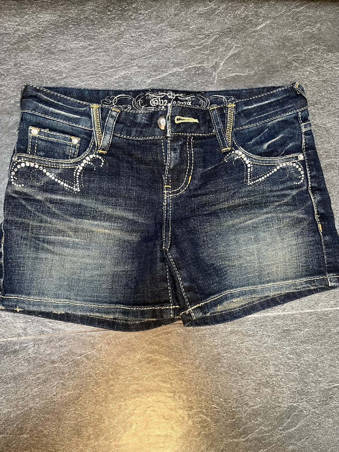 y2k 빈티지 큐빅 데님팬츠 상품이미지1