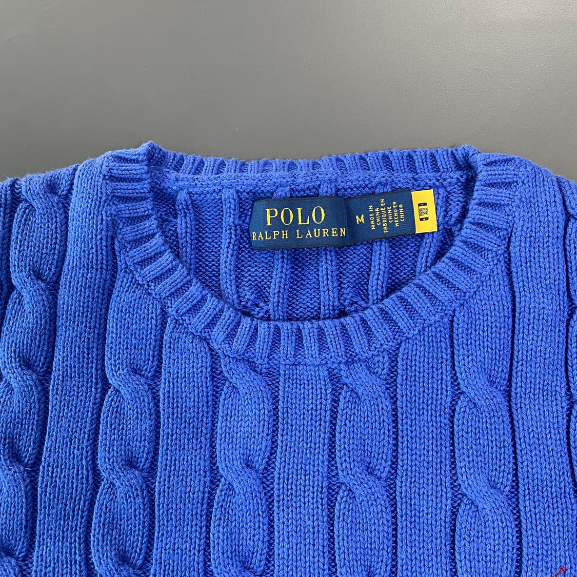 [M] 폴로 랄프로렌 코튼 꽈배기 케이블 니트 QR인증 상품이미지7