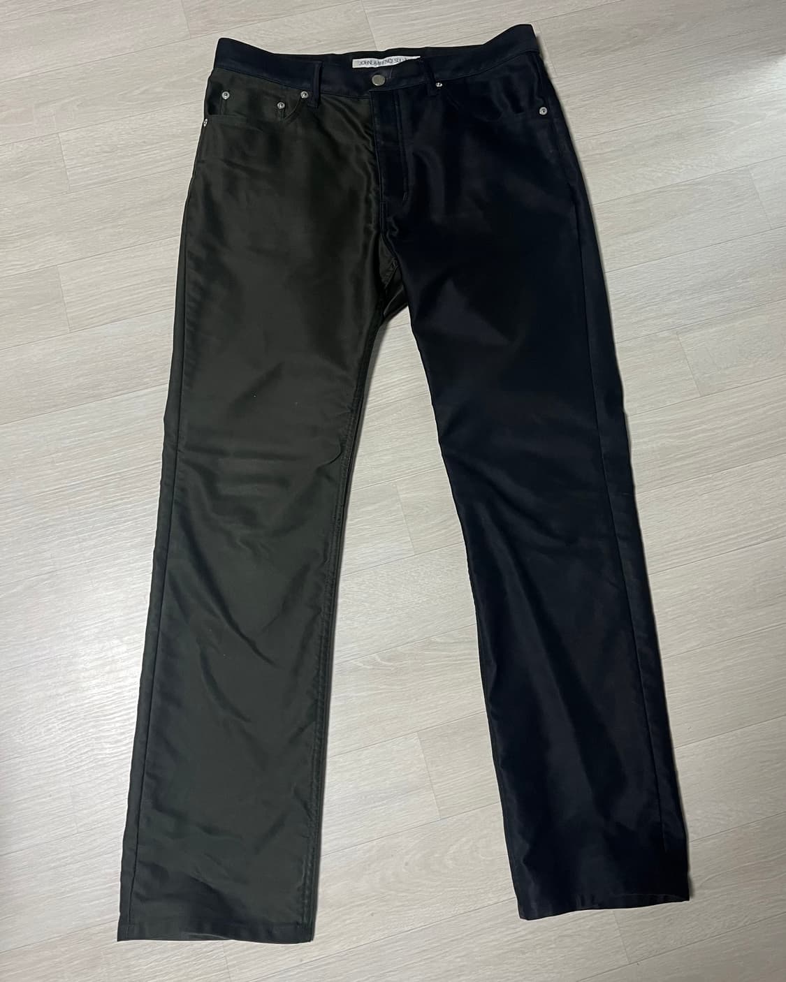 JOHNLAWRENCESULLIVAN 투톤 슬림 스트레이트 팬츠  상품이미지1