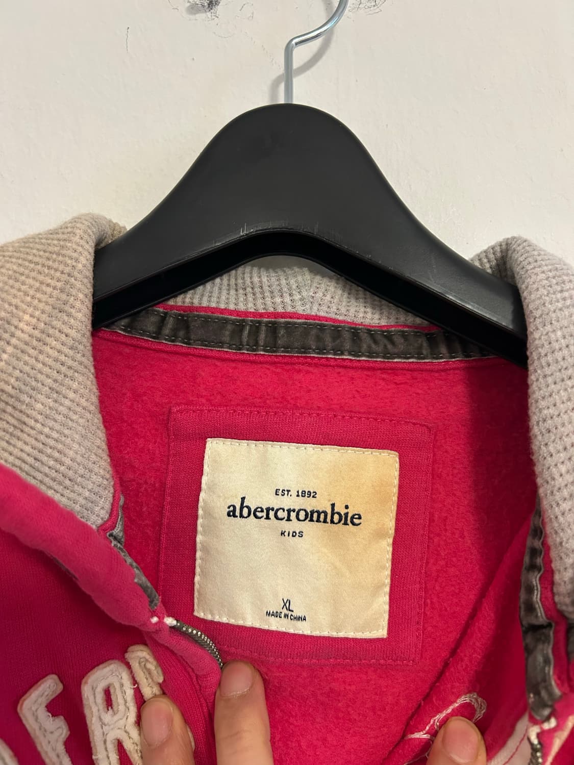 아베크롬비 핑크 투웨이 후드집업 상품이미지2