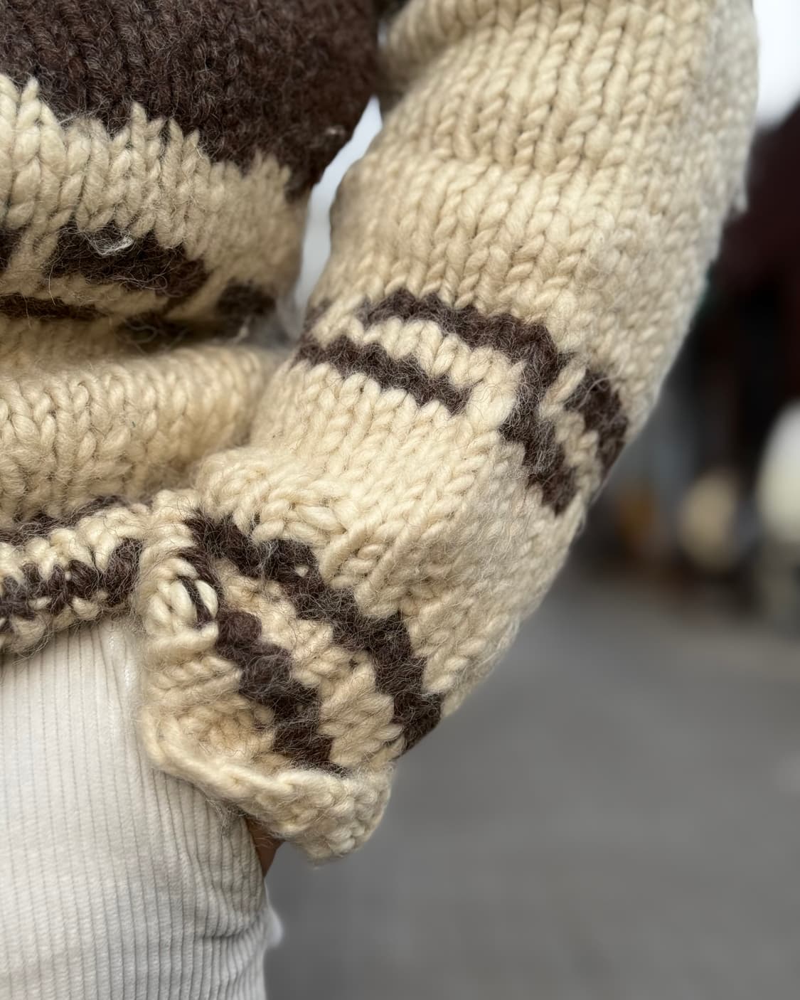 초기 60s 빈티지 썬더버드 패턴 핸드니트 코위찬 스웨터 105 상품이미지10