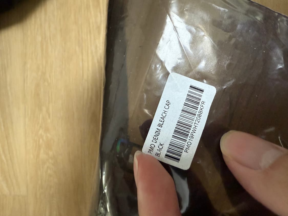 피스마이너스원 3주년 데님 블리치 볼캡 블랙 상품이미지5