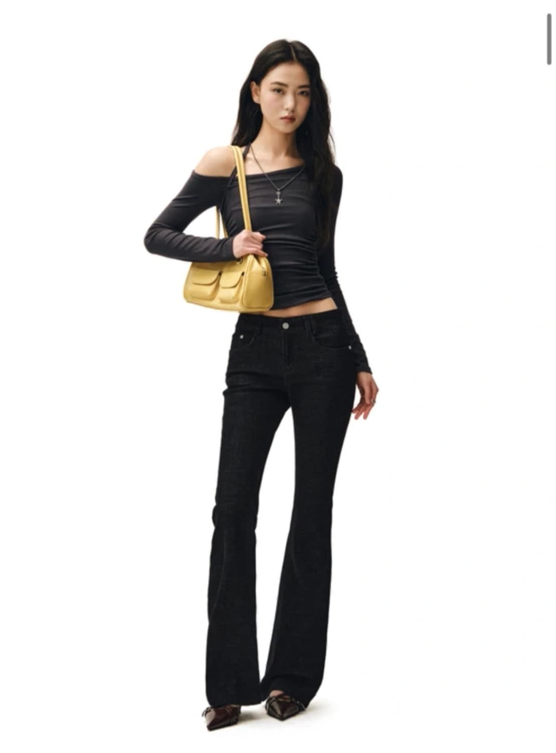 데케트우먼 signature slim 로우라이즈 진 블랙 상품이미지1