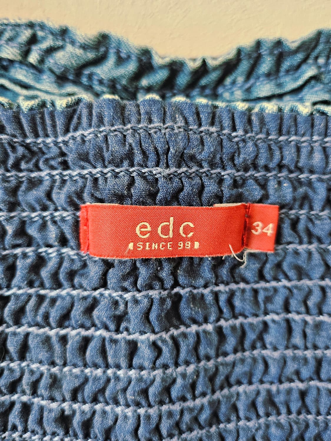 에스프리 edc 워싱 데님 뷔스티에 미니원피스34(44~55) 상품이미지9