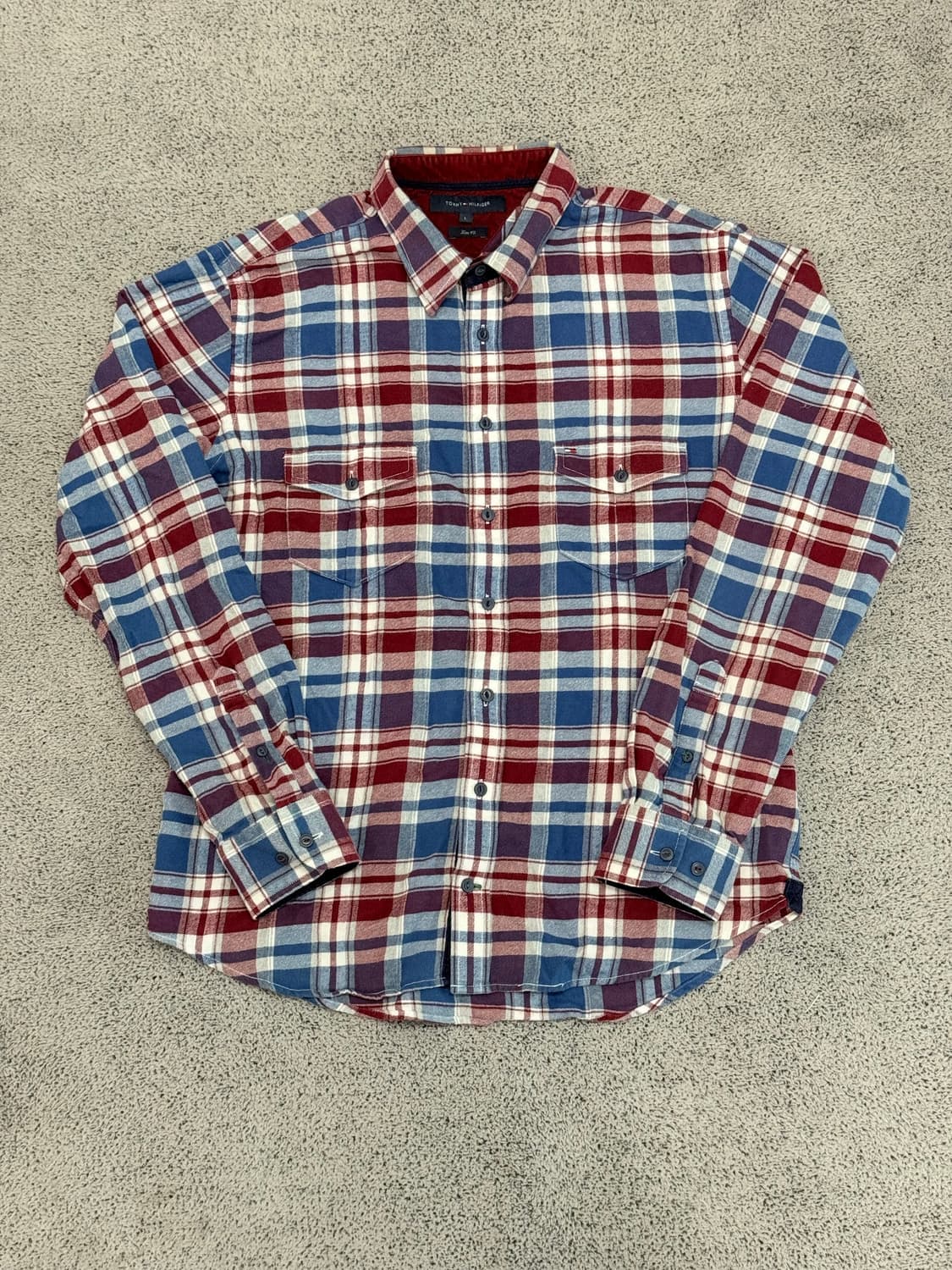 (L) 타미힐피거 포켓 체크 남방 상품이미지1