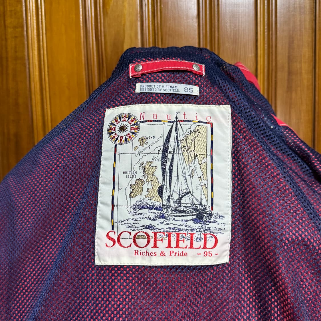 SCOFIELD 레드 바람막이 자켓 95 상품이미지5