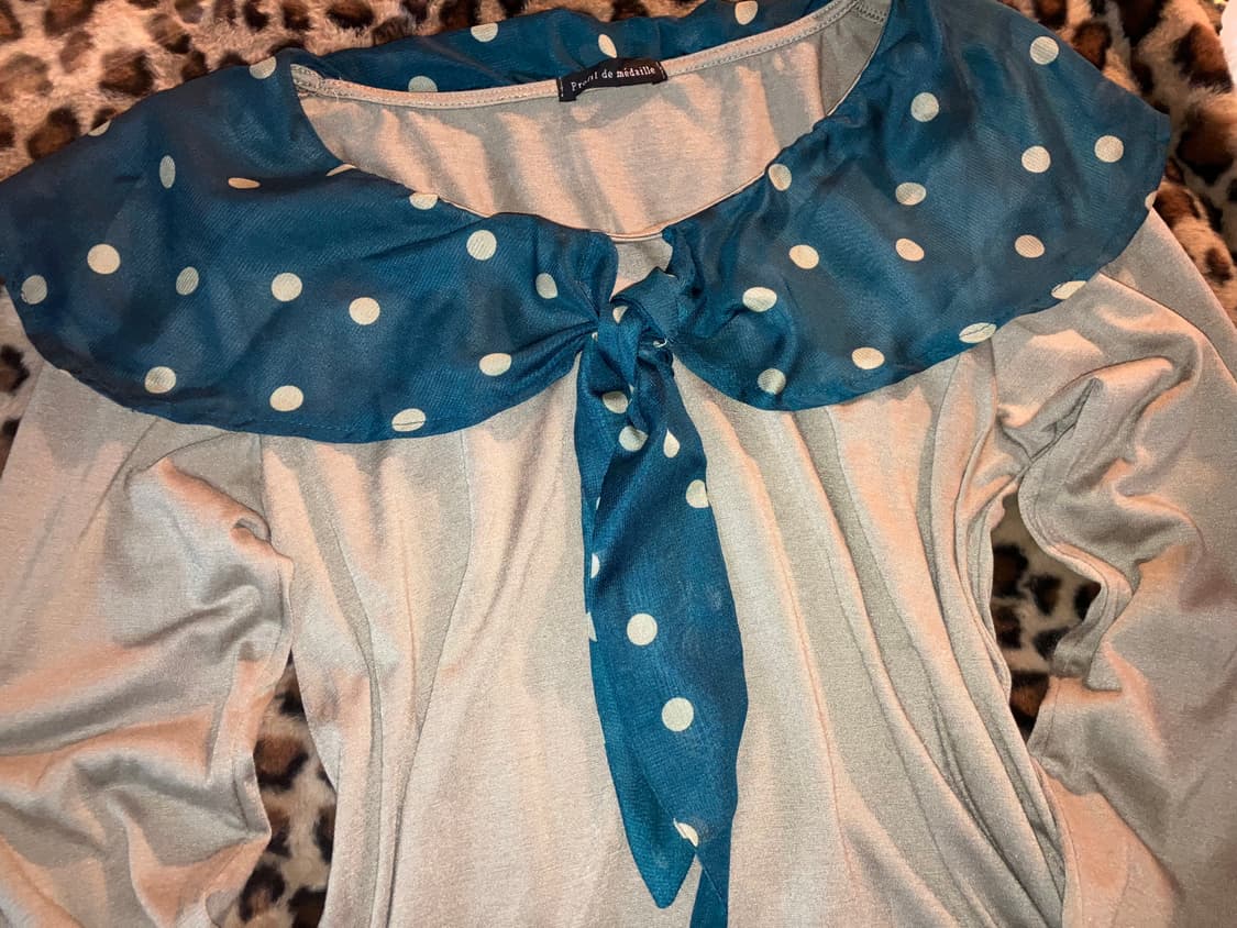 jpn 도트 스카프 티셔츠 상품이미지1