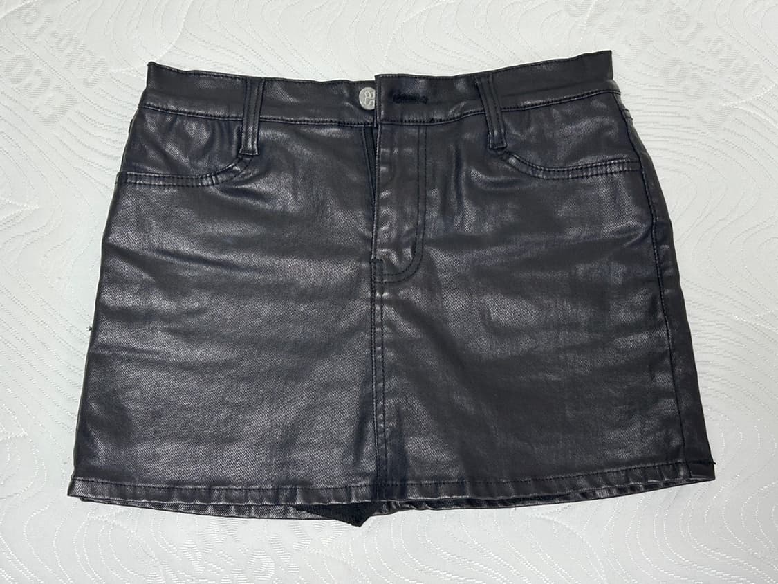 애즈온 레더스커트 스커트 가죽 미니스커트 상품이미지1