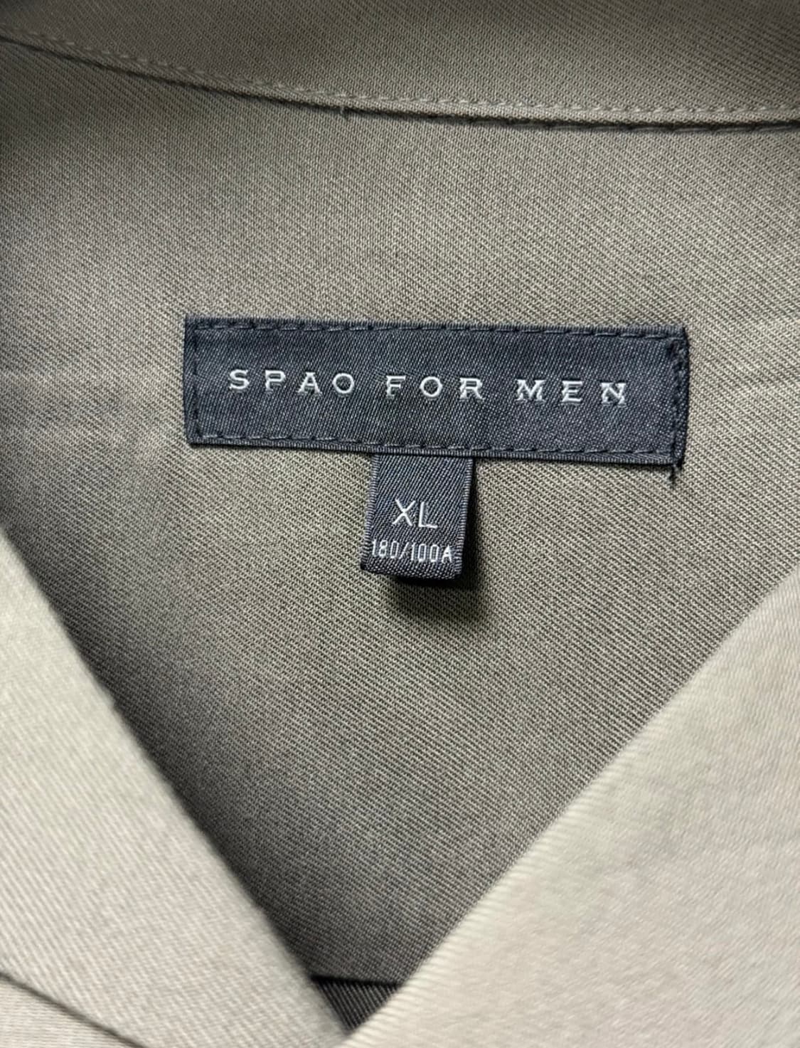 스파오 포맨 모던 오픈 카라 셔츠 (XL/카키) 상품이미지5