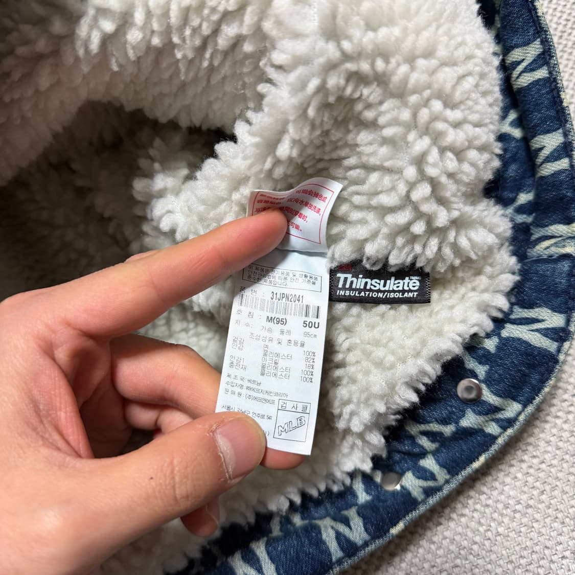 MLB 뉴욕 양키스 데님 양털자켓 상품이미지4